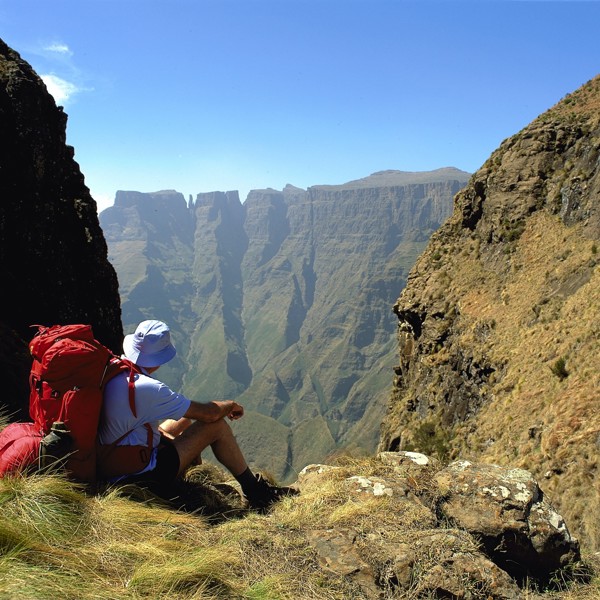 Drakensberg vandrer, KwaZulu Natal, Sydafrika