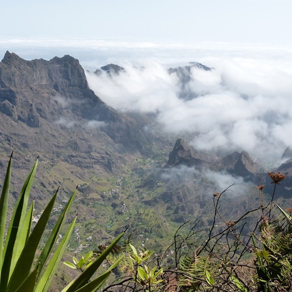 Udsigt over bjergene på Santo Antao, Kap Verde