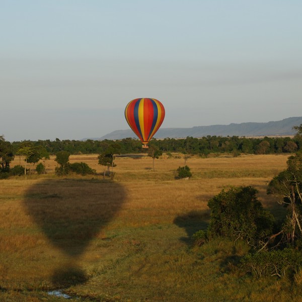 Ballonskygge over Masai Mara, Kenya