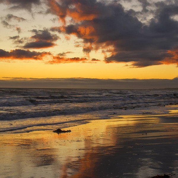 Solnedgang ved Santa Barbara, USA