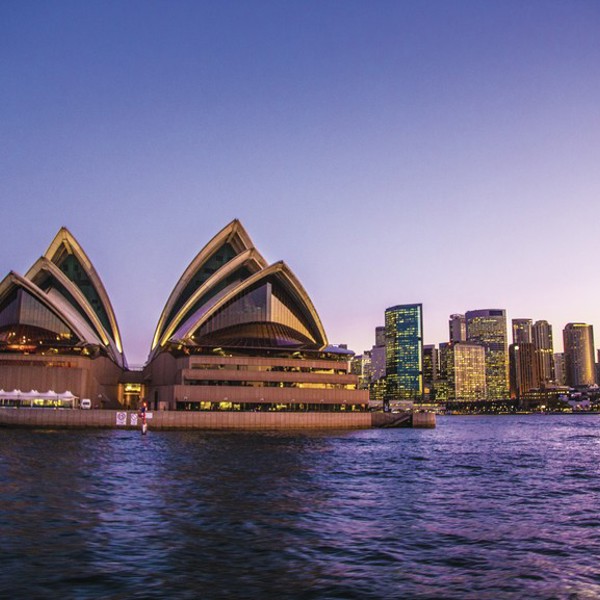 Sydney Opera House fra vandsiden, Sydney, Australien