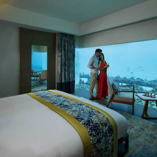 En af de store Aqua Viller på Pullman Muumutaa Maldiverne