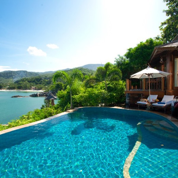 Sea view pool villa for de kræsne, Santhiya, Koh Phangan, Thailand