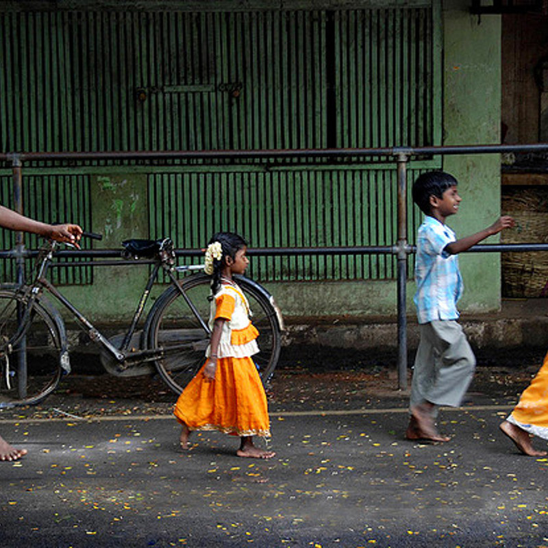 forældre og børn i old delhi eller new delhi