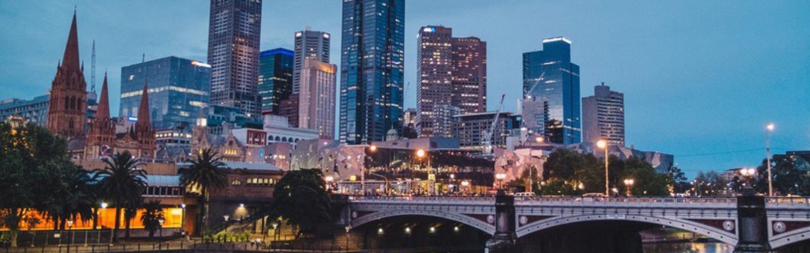 Melbourne og Yarra floden, Australien