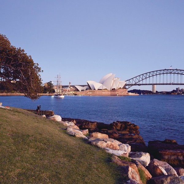Udsigt fra Ms Macquaries Chair mod Sydney Opera House, Sydney, Australien