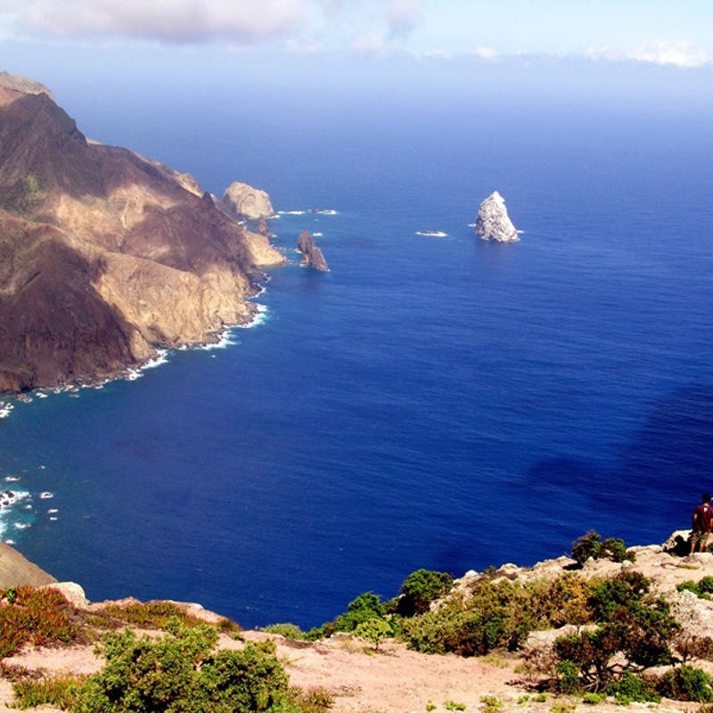 Flot udsigt til blåt, blåt hav. St. Helena