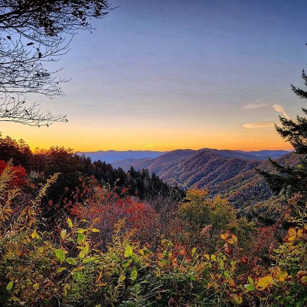 Efterårsfarver i Great Smokey Mountains