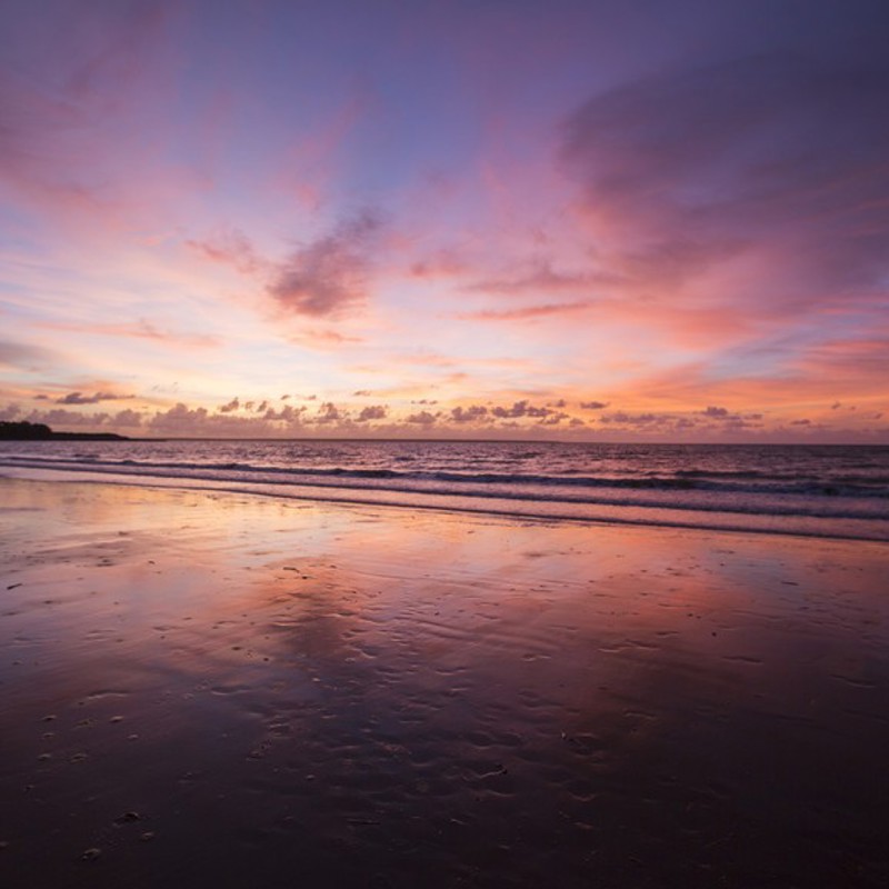 Solnedgang ved Mindil Beach, Darwin, Australien