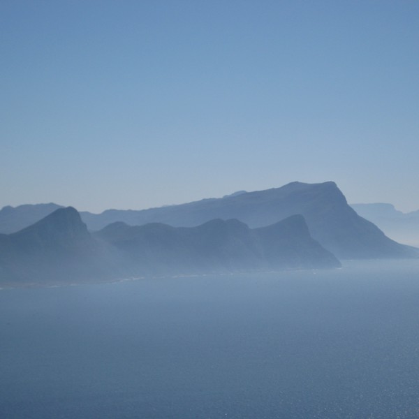 Diset udsigt fra Cape Point, Sydafrika