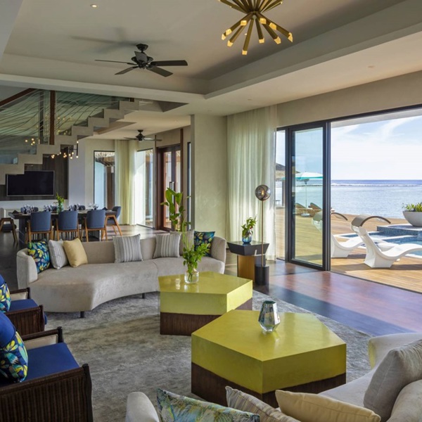 Udsigt rfa stueetagen i Royal Suite på Pullman Muumutaa Maldiverne