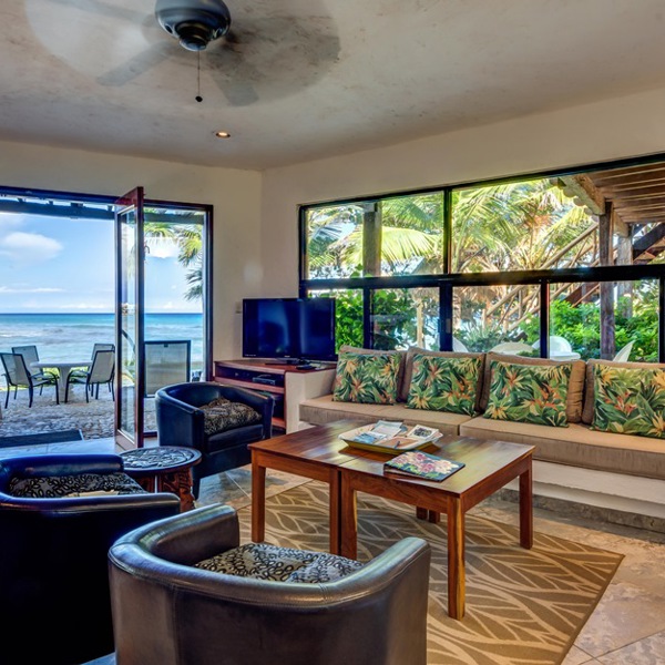 Udsigt til havet fra stuen