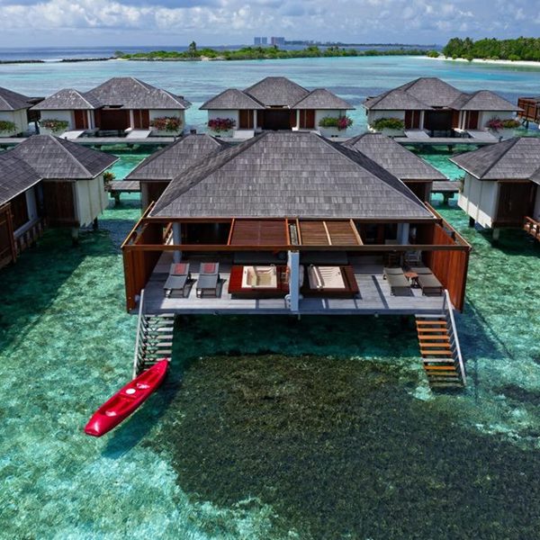 Water Villaer, eller bungalows på vandet. Ikke ved vandet, men på vandet.